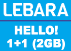 Lebara Hello! 1+1 (Allnet Flat mit 2 GB)