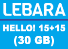 Lebara Hello! 15+15 (Allnet Flat mit 30 GB)
