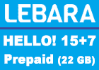 Lebara Hello! 15+7 Prepaid (Allnet Flat mit 22 GB) - keine Vertragsbindung
