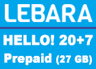 Lebara Hello! 20+7 Prepaid (Allnet Flat mit 27 GB) - keine Vertragsbindung