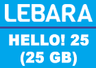Lebara Hello! 25 (Allnet Flat mit 25 GB)
