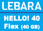 Lebara Hello! 40 Flex (Allnet Flat mit 40 GB) - monatlich kündbar
