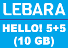 Lebara Hello! 5+5 (Allnet Flat mit 10 GB)