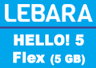 Lebara Hello! 5 Flex (Allnet Flat mit 5 GB) - monatlich kündbar