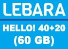 Lebara Hello! 40+20 (Allnet Flat mit 60 GB)