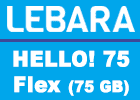 Lebara Hello! 75 Flex (Allnet Flat mit 75 GB) - monatlich kündbar