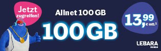 Lebara Allnet 100 GB Handyvertrag - Aktion