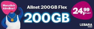 Lebara Allnet 200 GB Flex Vertrag