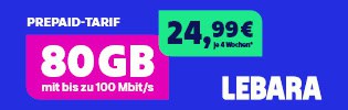 Lebara HELLO! 80 Prepaid Aktion