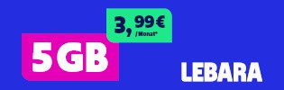Lebara HELLO! 5 GB Allnet Handyvertrag - Aktion