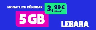 Lebara HELLO! 5 GB Flex Allnet Vertrag - Aktion