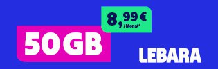 Lebara Allnet 50 GB Handyvertrag - Aktion